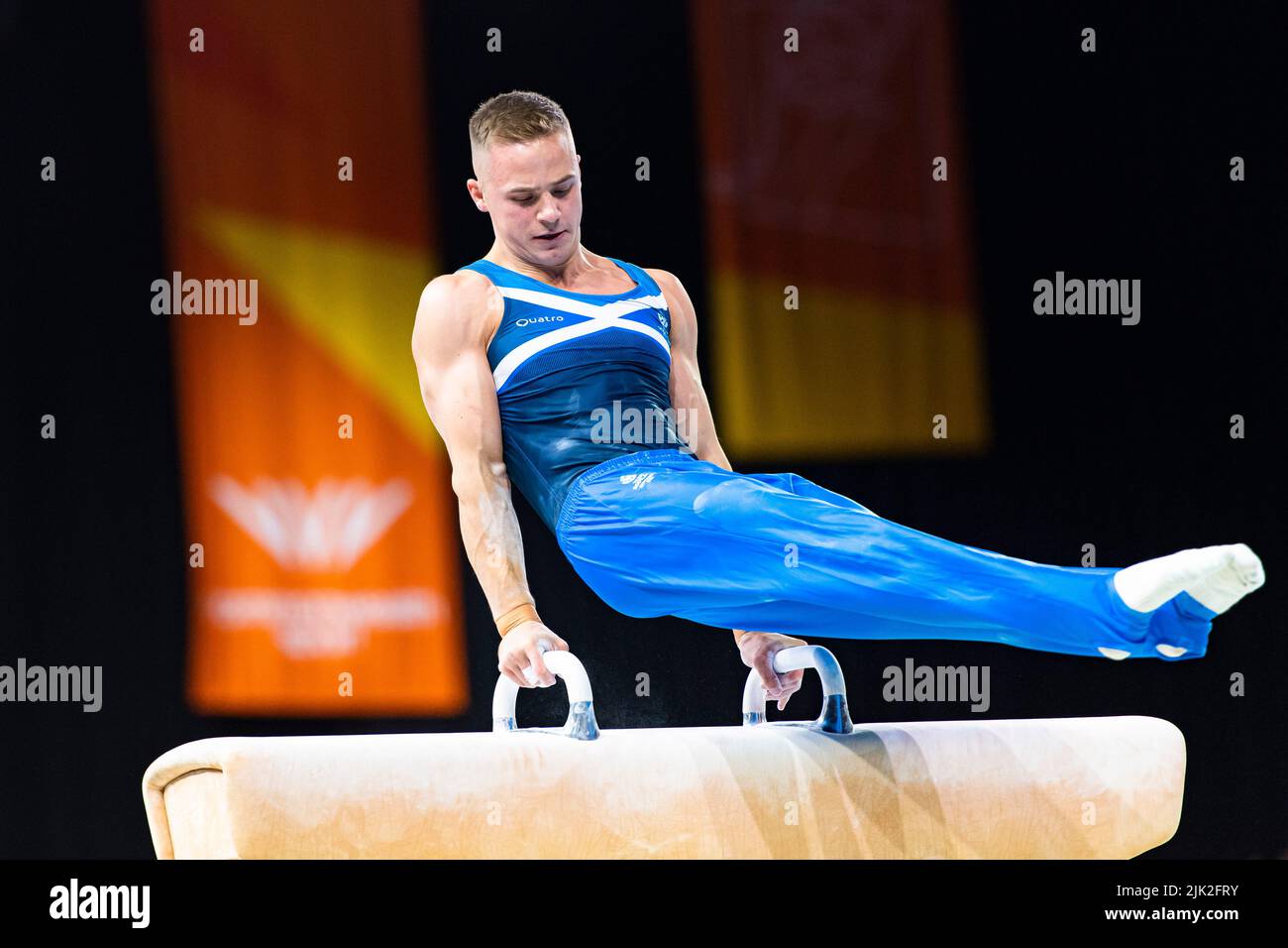 Birmingham, Großbritannien. 29. Jul, 2022. Während des Mannschaftsfinales und der Einzelqualifikation der Männer - Unterteilung 3 von Birmingham 2022 - Commonwealth Games in der Birmingham Arena am Freitag, 29. Juli 2022 in Birmingham, Großbritannien. Kredit: Taka Wu/Alamy Live Nachrichten Stockfoto