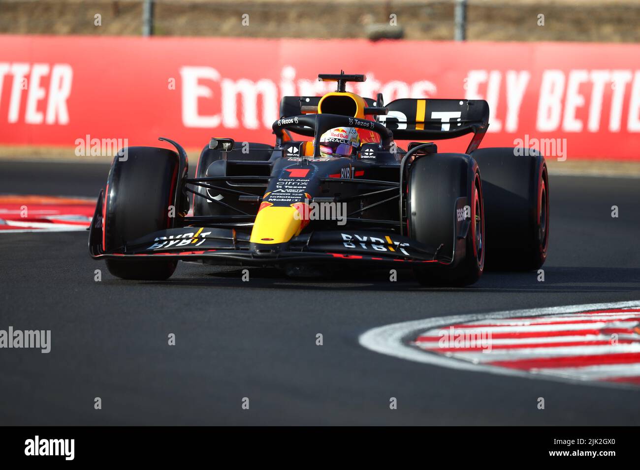 Budapest, Ungarn . 29.. Juli 2022. #01 Max Verstappen Red Bull Racing Honda während des ungarischen GP, 28-31. Juli 2022 auf dem Hungaroring, Formel 1 Weltmeisterschaft 2022. Kredit: Insidefoto srl/Alamy Live Nachrichten Stockfoto