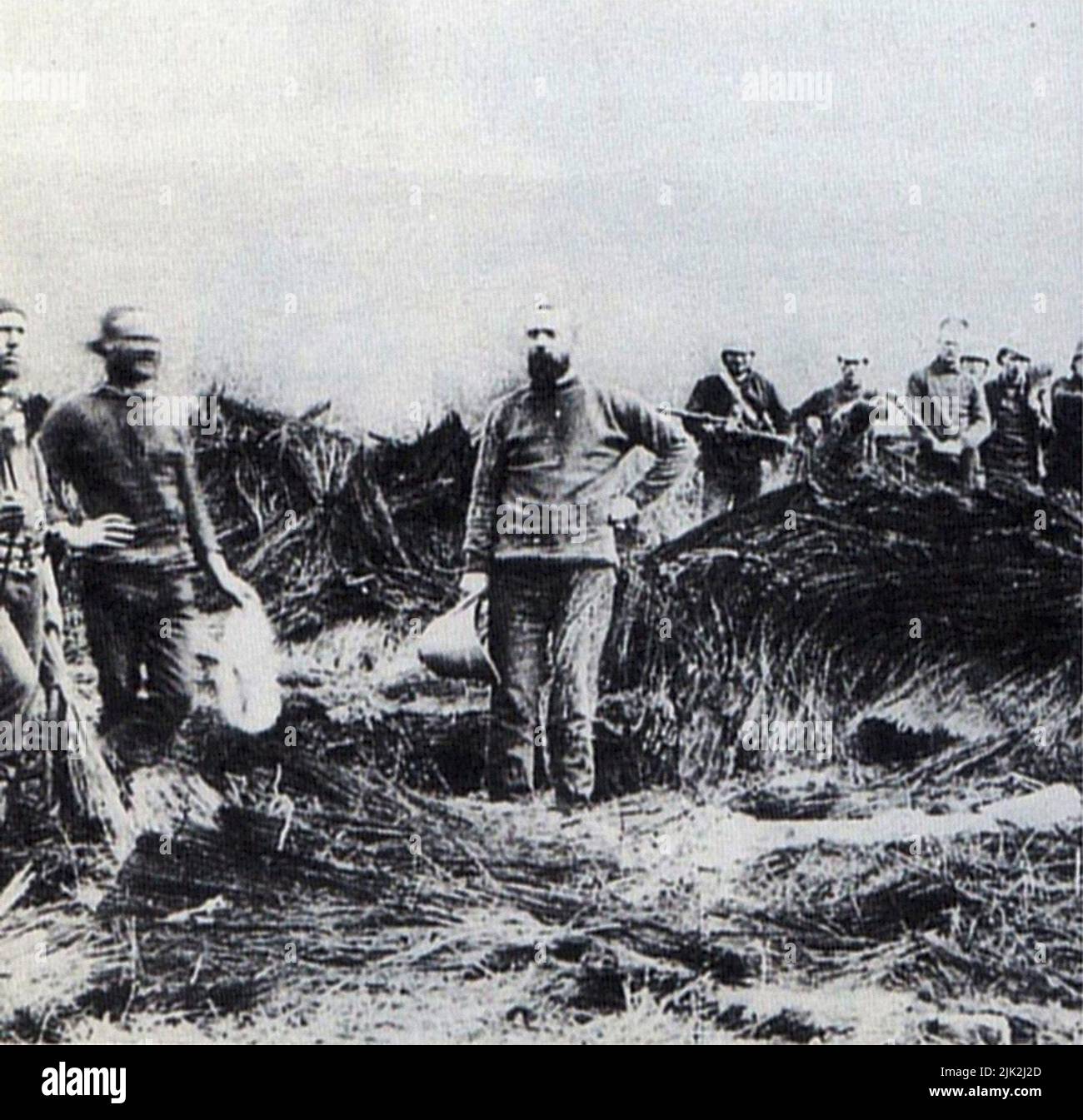 Die britischen Überlebenden der Schlacht von Rorke's Drift, 22. Januar 1879. Stockfoto
