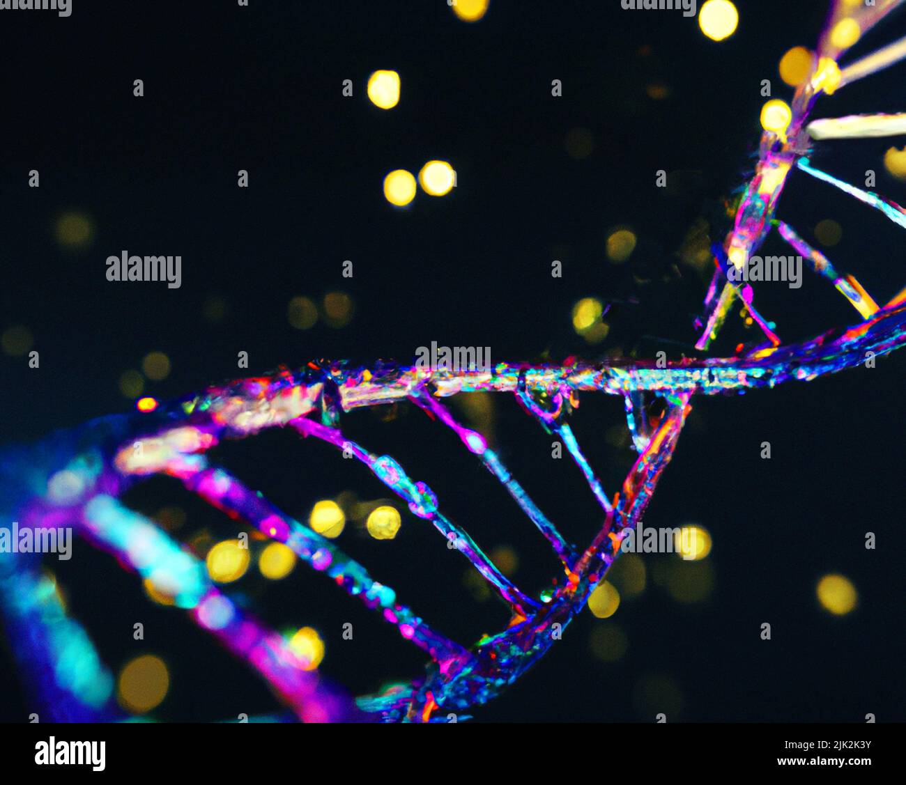 Eine Illustration eines DNA-Strähnens Stockfoto