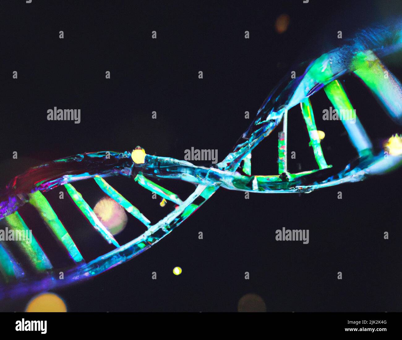 Eine Illustration eines DNA-Strähnens Stockfoto