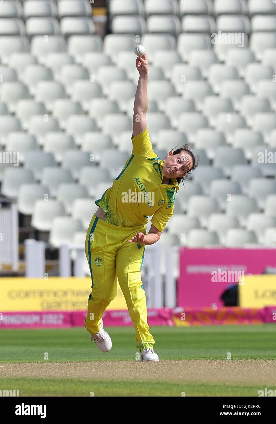 Egsbaston, Birmingham, Großbritannien: 29.. Juli 2022: Women’s T20 Cricket Match zwischen Indien und Australien; Australien gewann mit 3 Wickets trotz der hervorragenden Leistung indischer Frauen. Kredit: Seshadri SUKUMAR/Alamy Live Nachrichten Stockfoto