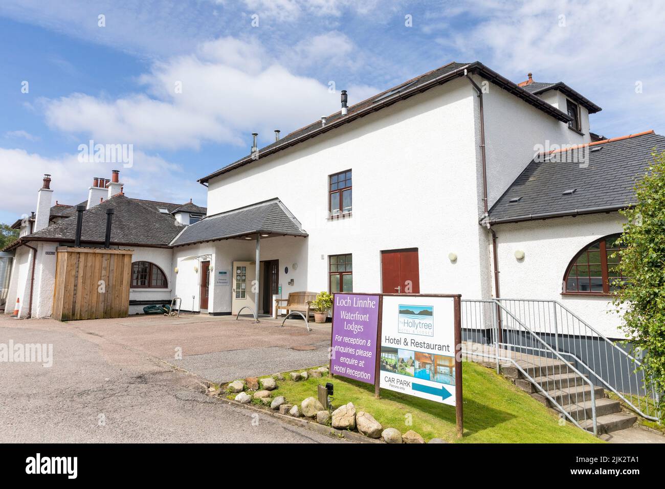 Hollytree Hotel, Kentallen, Glencoe ist ein schottisches Hotel am Ufer des Loch Linnhe, schottisches Hochland, Großbritannien, Großbritannien, Sommer 2022 Stockfoto