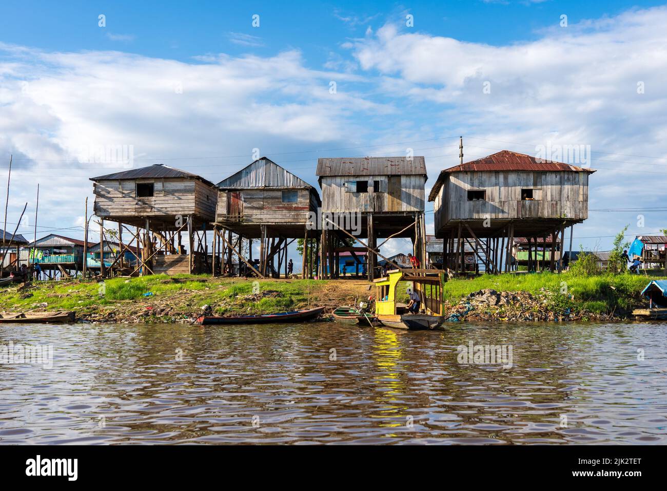 Armut und offene Abwässer grassieren in Belen, im peruanischen Amazonas Stockfoto