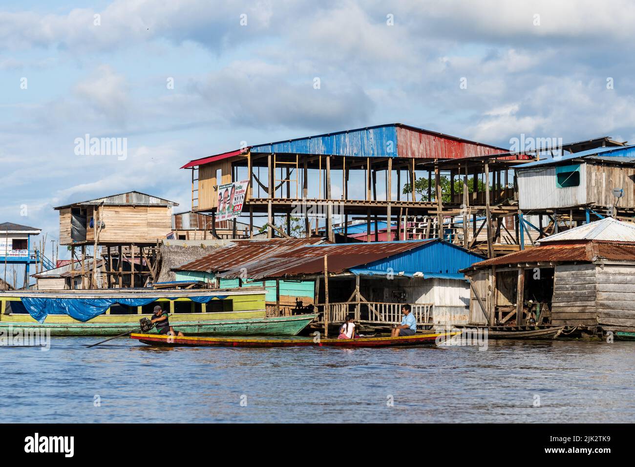 Armut und offene Abwässer grassieren in Belen, im peruanischen Amazonas Stockfoto