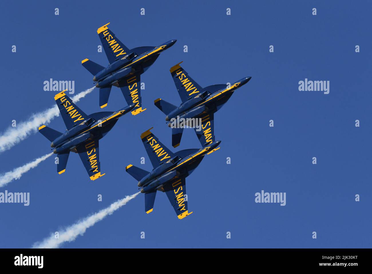 Blue Angel Diamond während des Wintertrainings im NAF El Centro im Imperial Valley von Kalifornien Stockfoto