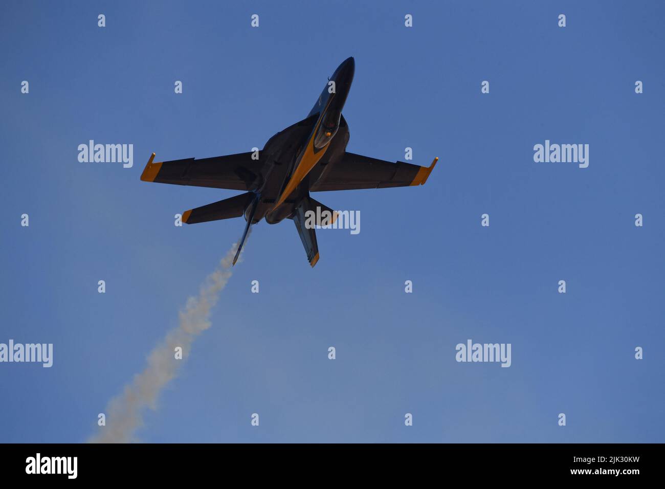 United States Navy Blue Angels üben während des Wintertrainings im NAF El Centro im Imperial Valley von Kalifornien Stockfoto