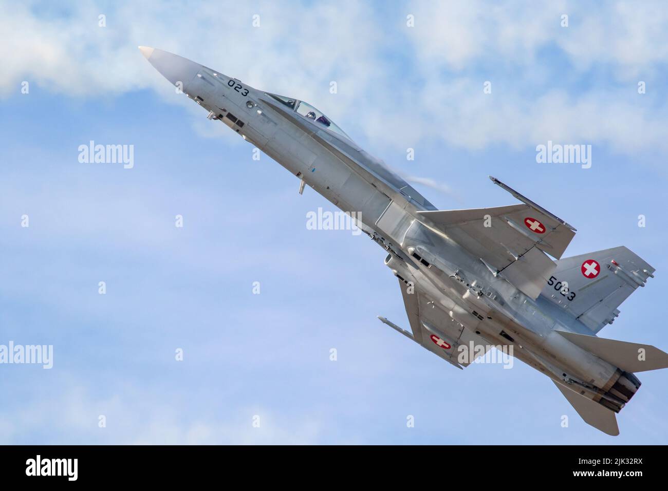 Schweizer Luftwaffe F-18 Stockfoto