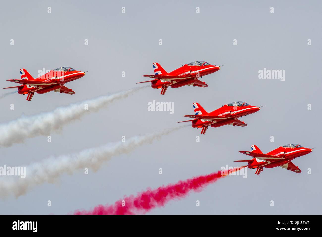 Rote Pfeile werden bei RIAT 2022 angezeigt. Stockfoto