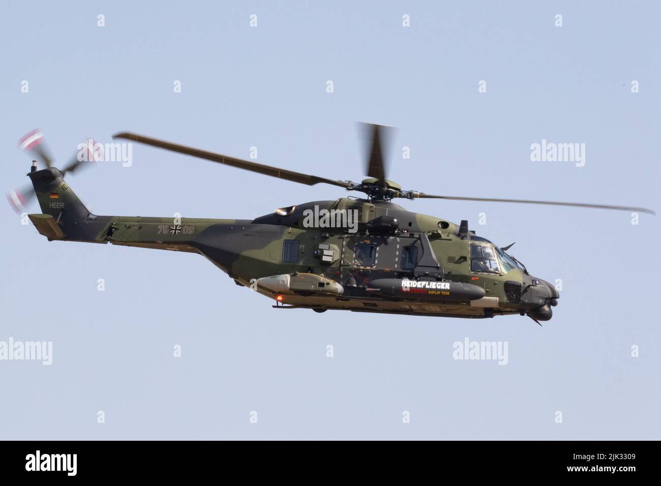 NH-90 Hubschrauber der deutschen Armee bei RAF Fairford. Stockfoto