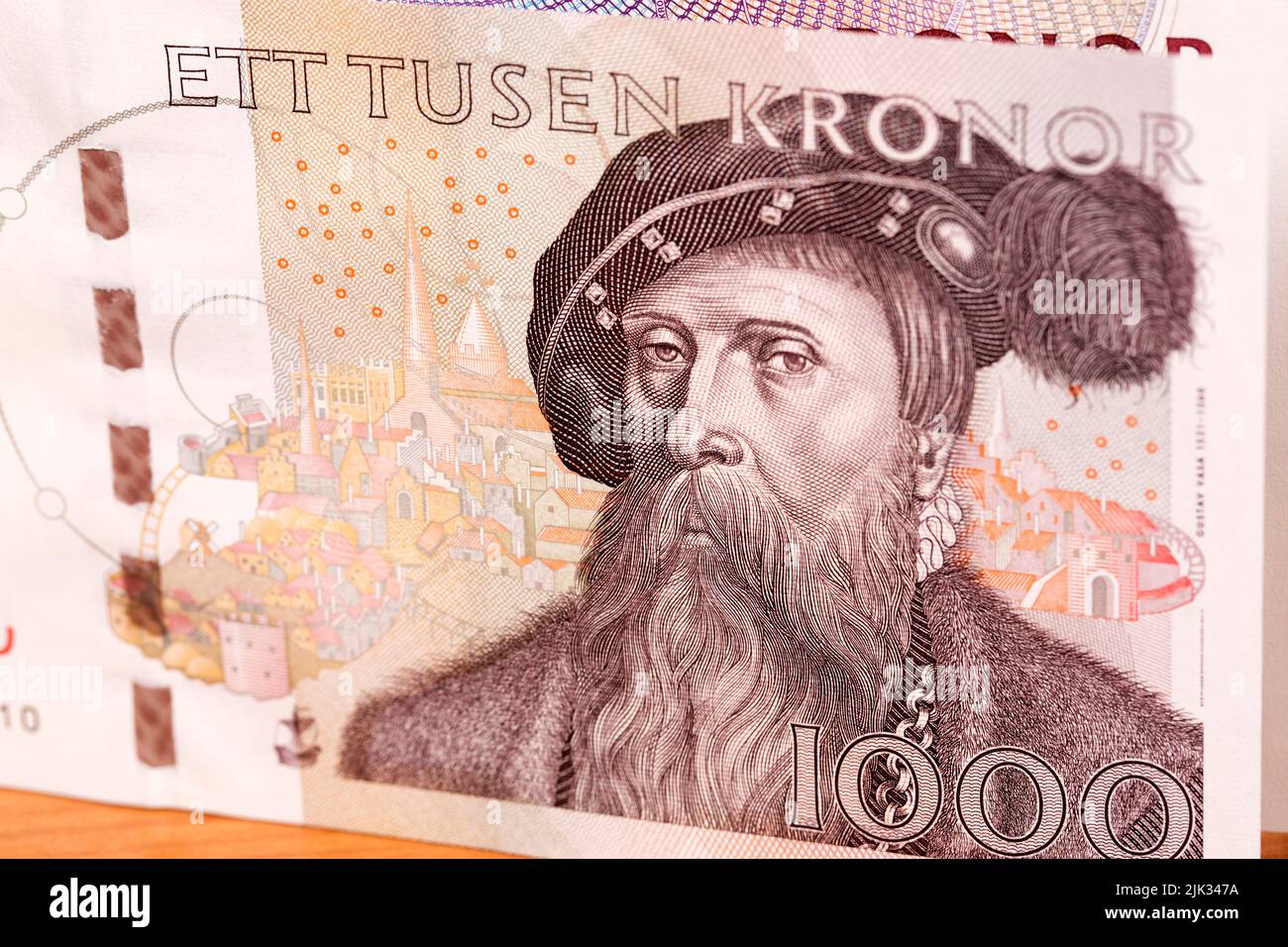 Altes schwedisches Geld - krönen Sie einen geschäftlichen Hintergrund Stockfoto