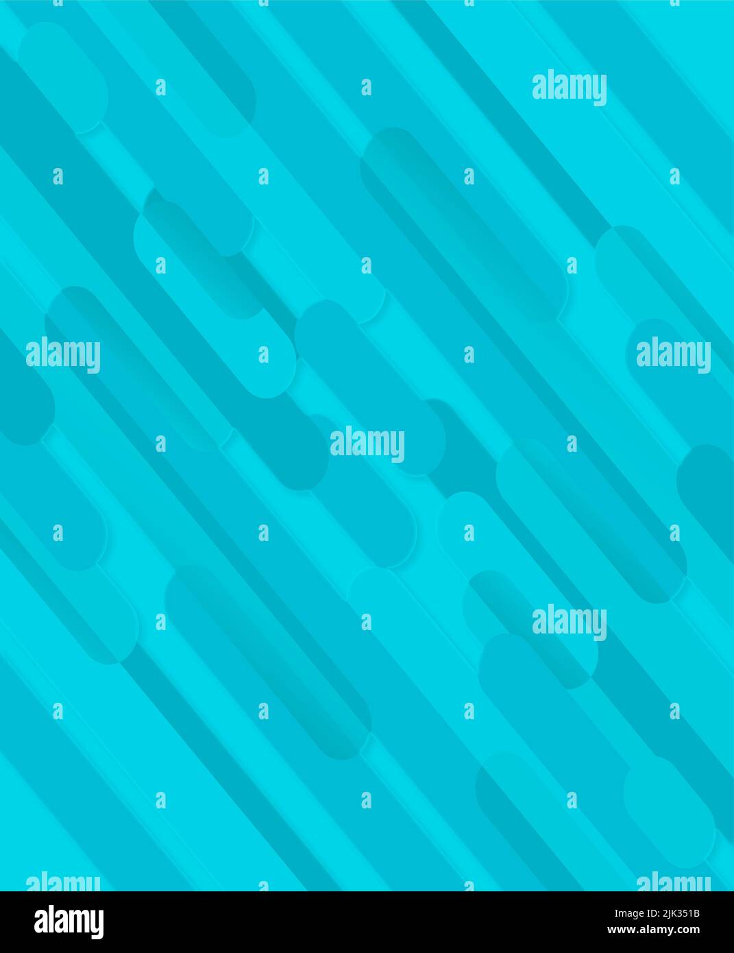 Abstraktes Design mit geometrischen Formen - trendy blau gradient - Stock Illustration Stockfoto