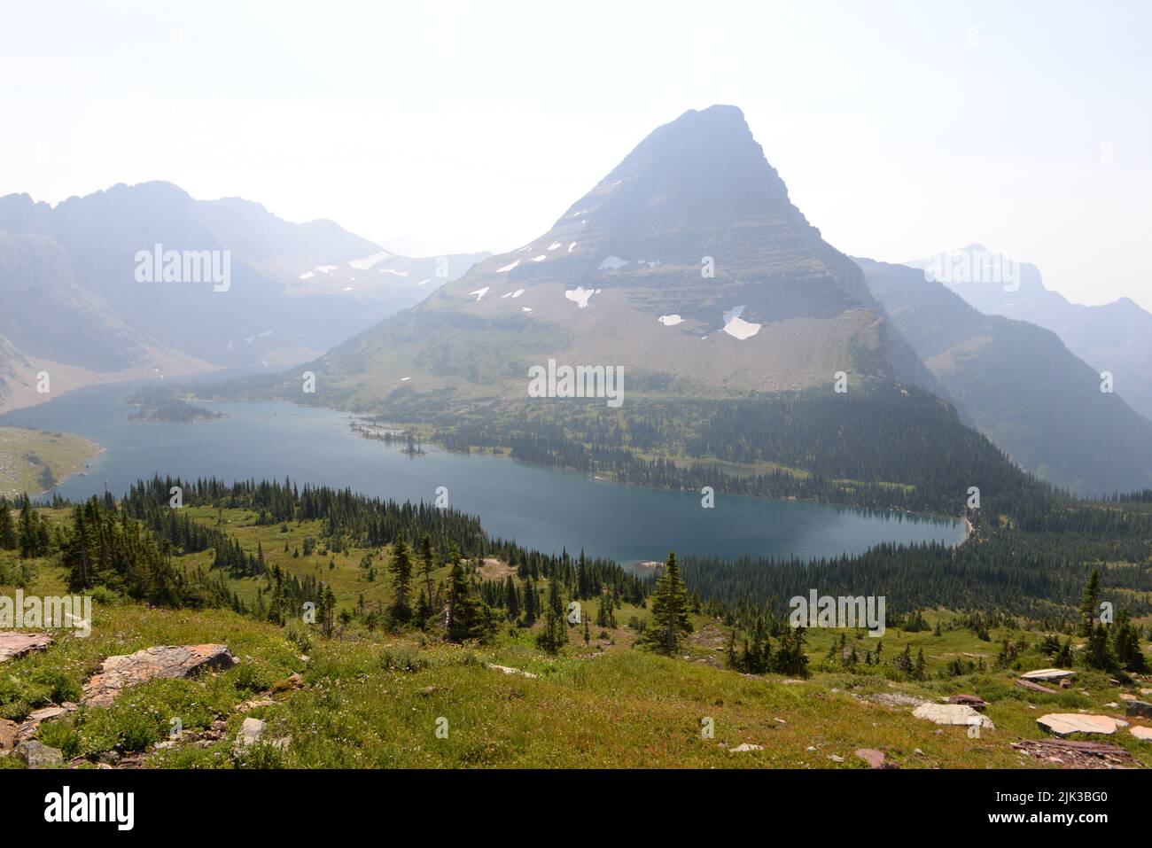 Hidden Lake Trail im Glacier National Park USA Stockfoto