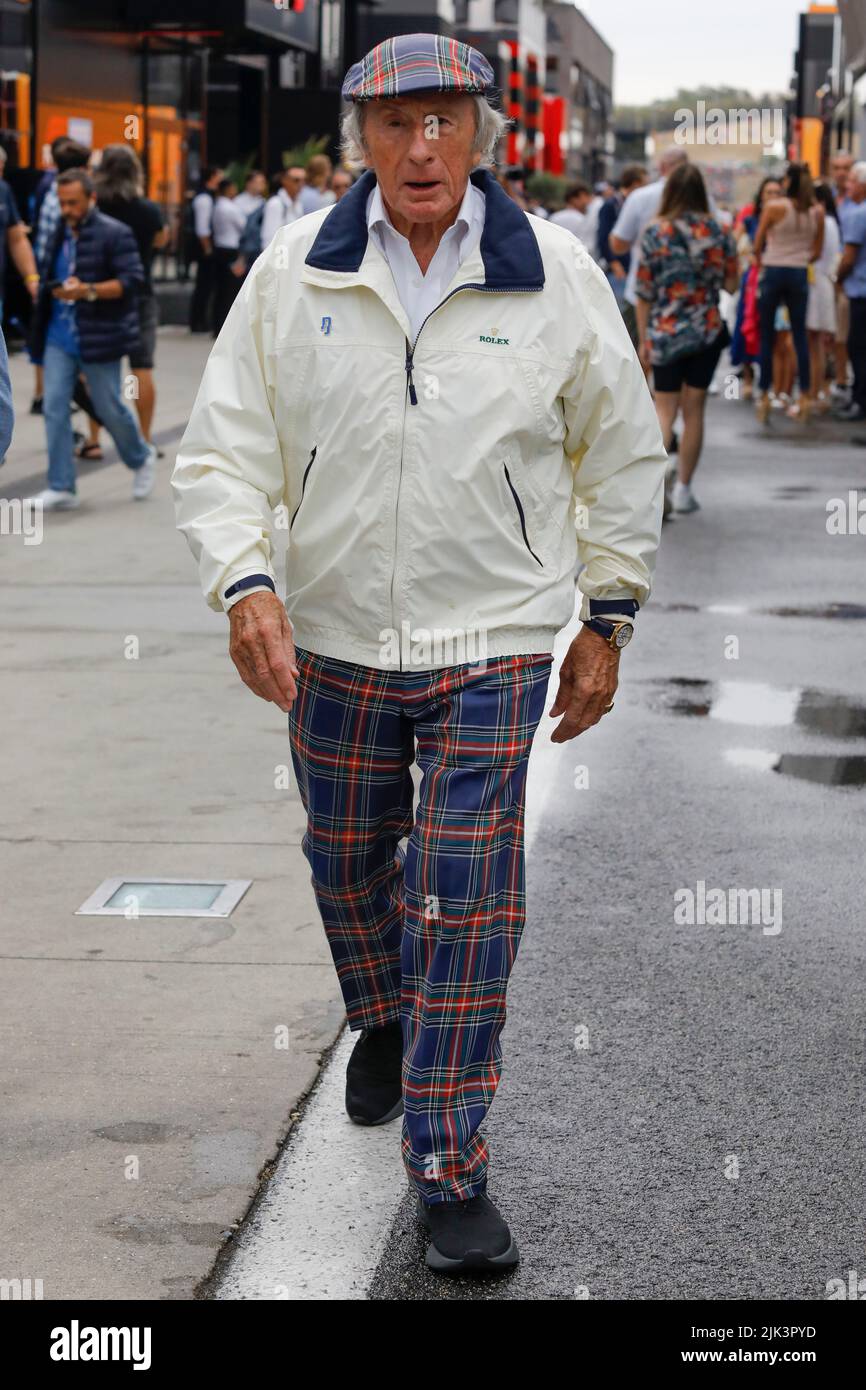 Magyorod, Ungarn. 30. Juli 2022. Formel 1 großer Preis von Ungarn in Hungaroring, Ungarn. Im Bild: Sir Jackie Stewart im Fahrerlager der Formel 1 © Piotr Zajac/Alamy Live News Stockfoto