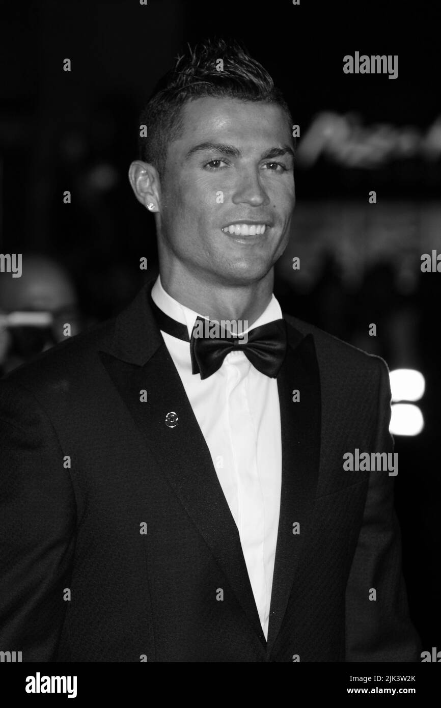 London, UK, 9. November 2015: Cristiano Ronaldo besucht Ronaldo Welt Filmpremiere in London Stockfoto