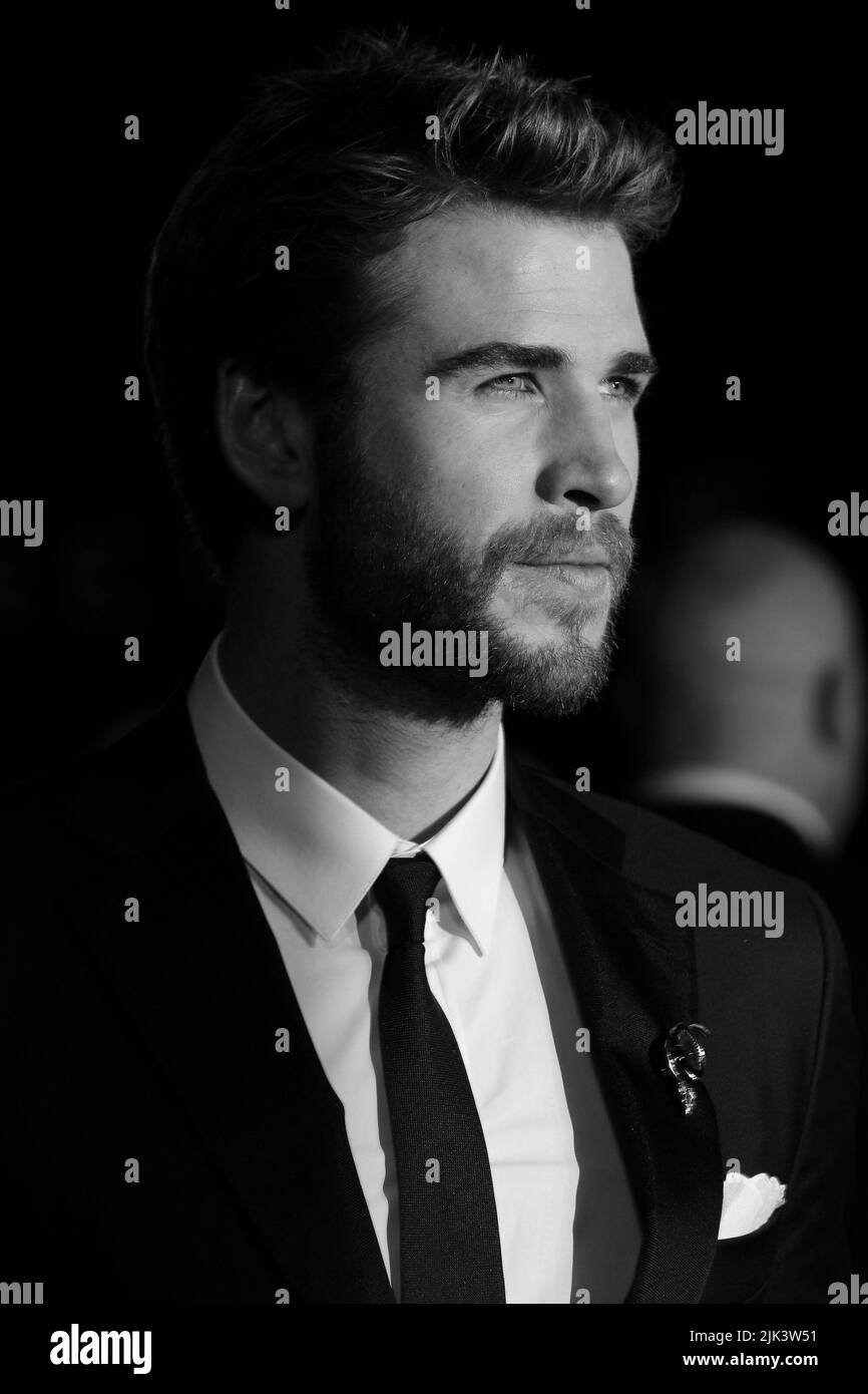 London, UK, 5. November 2015: Liam Hemsworth besucht The Hunger Games: Mockingjay - Teil2 - UK-Film-Premiere in London Stockfoto