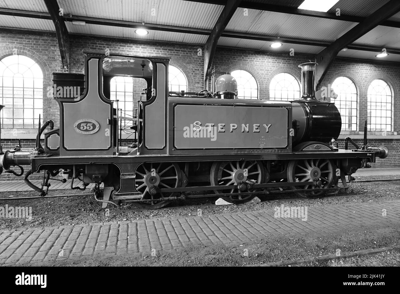 Stepney eine Dampflokomotive der Baureihe A1X LB SCR 55. Stockfoto