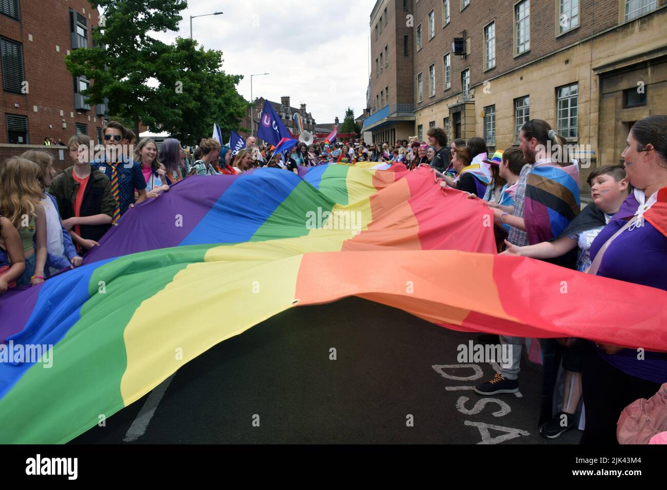 Norwich, England, Großbritannien, 30. Juli 2022. Stolz-Parade. Kredit: Liz Somerville/Alamy Live Nachrichten Stockfoto