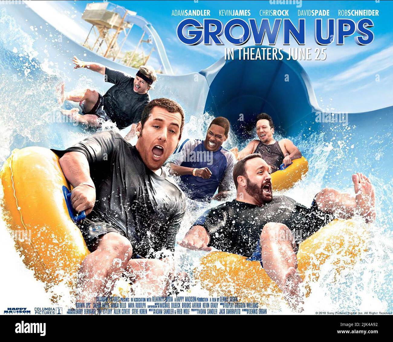 SPATEN, SANDLER, ROCK, JAMES, POSTER, GROWN UPS, 2010 Stockfoto