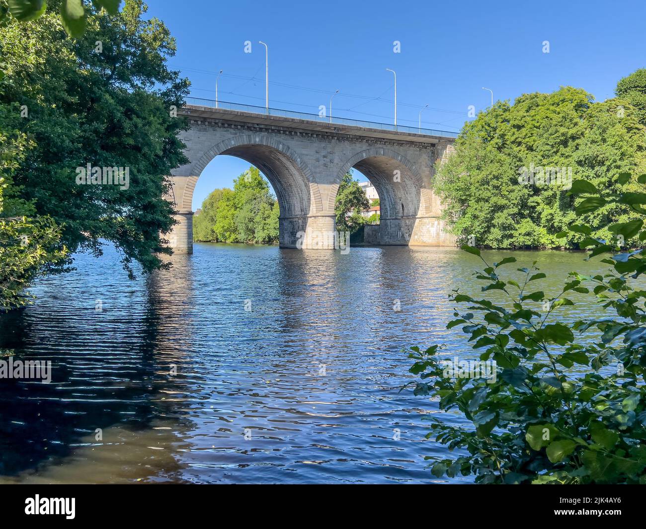 Brücke über den Fluss Etienne in Limoges, Frankreich Stockfoto