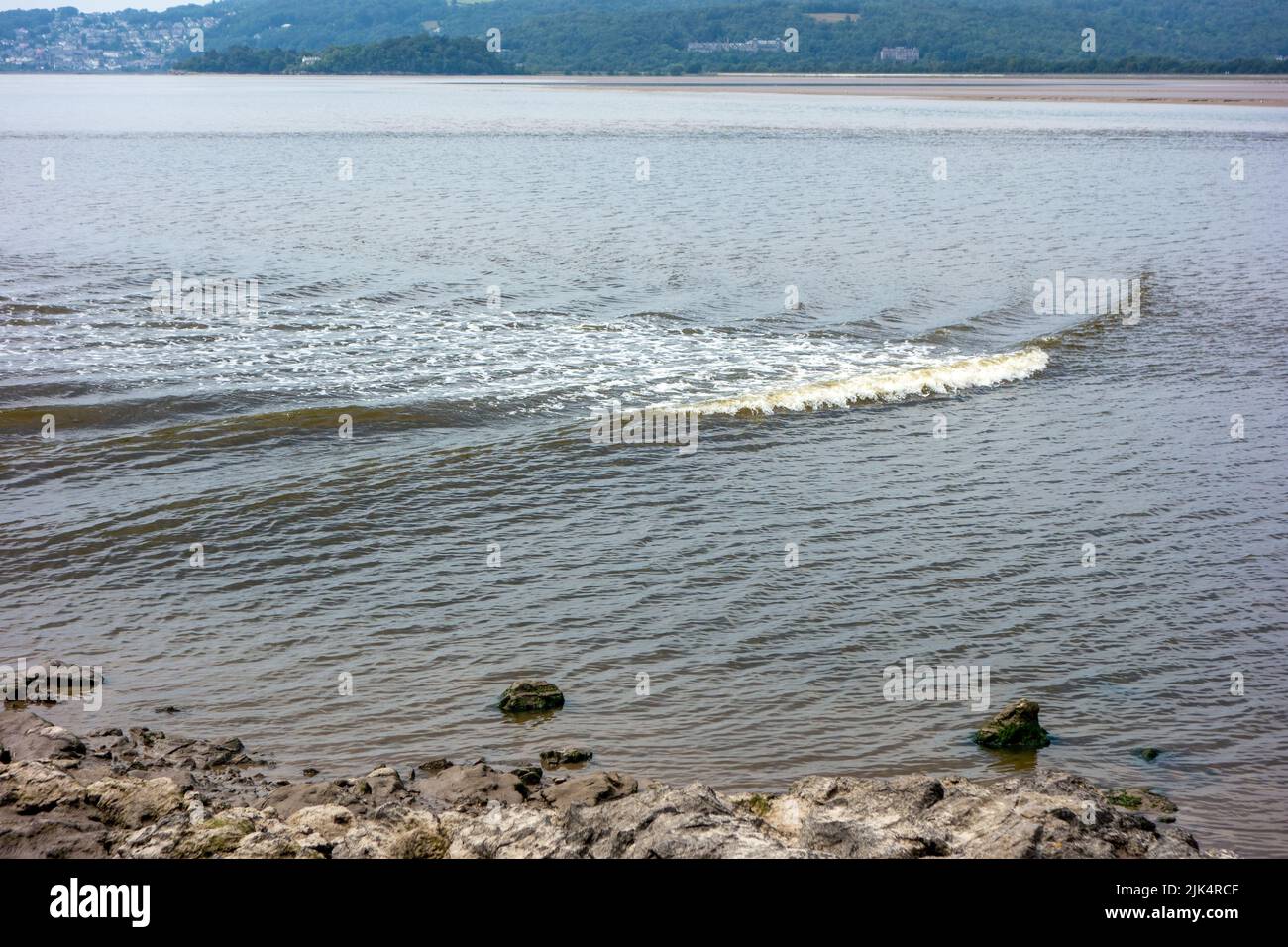 Die Arnside Bohrung auf dem Fluss Kent bei Arnside Cumbria Stockfoto