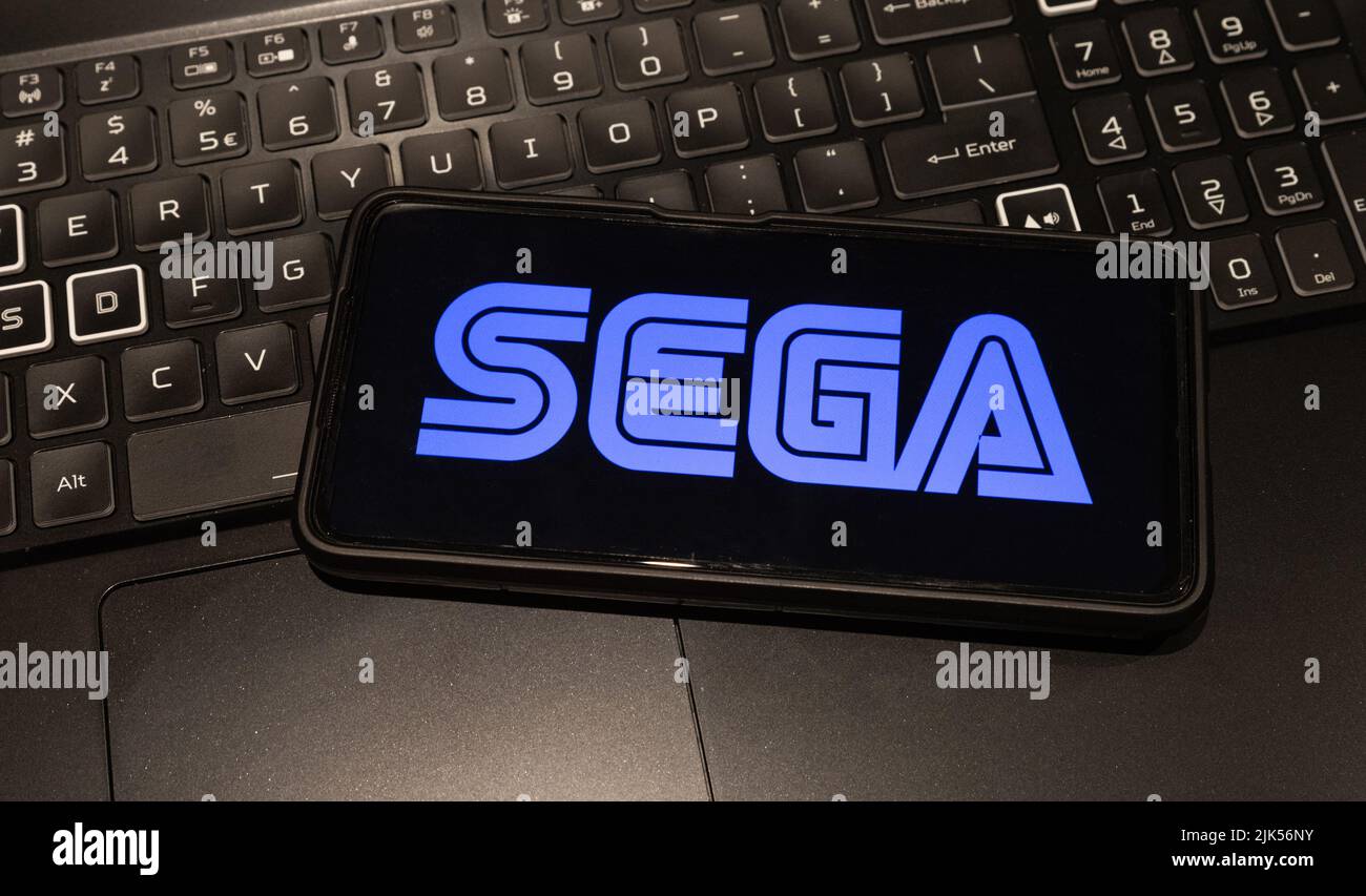sega-Logo auf dem Mobiltelefon, Sydney, Australien, Juli 30 2022 Stockfoto