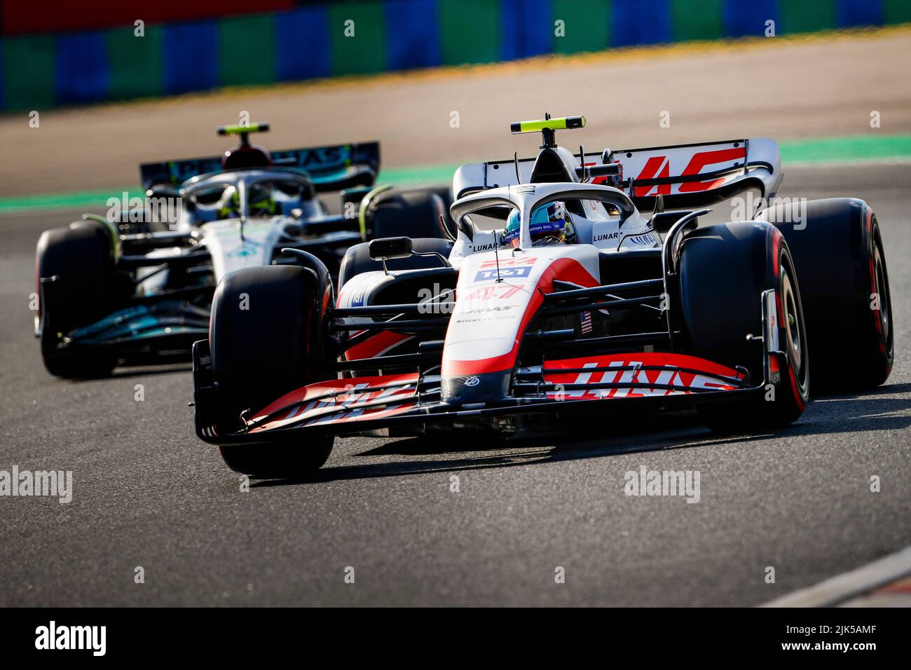 #47 Mick Schumacher (DEU, Haas F1 Team), F1 Grand Prix von Ungarn beim Hungaroring am 29. Juli 2022 in Budapest, Ungarn. (Foto mit ZWEI HOHEN Bildern) Stockfoto