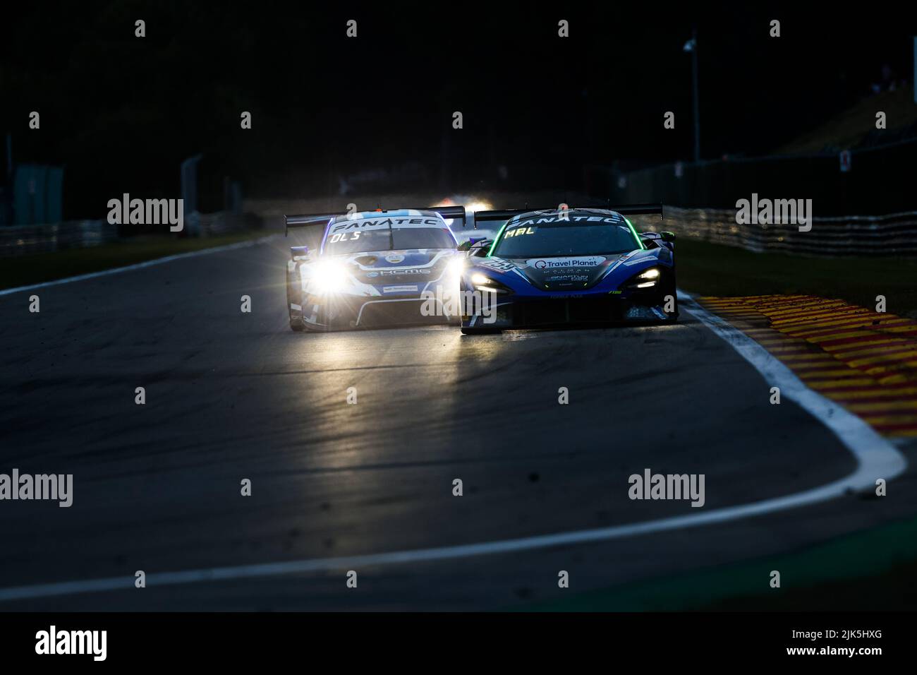 159 Garage 59, McLaren 720 S GT3 von Ethan SIMIONI, Manuel MALDONADO, Nicolai KJAERGAARD, James BALDWIN, in Aktion während der TotalEnergies 24 Stunden von Spa 2022, 7. Runde der Fanatec GT World Challenge Europe 2022 Powered by AWS, vom 27. Bis 31. Juli 2021 auf dem Circuit de Spa-Francorchamps, In Stavelot, Belgien - Foto: Florent Gooden / Dppi/DPPI/LiveMedia Stockfoto