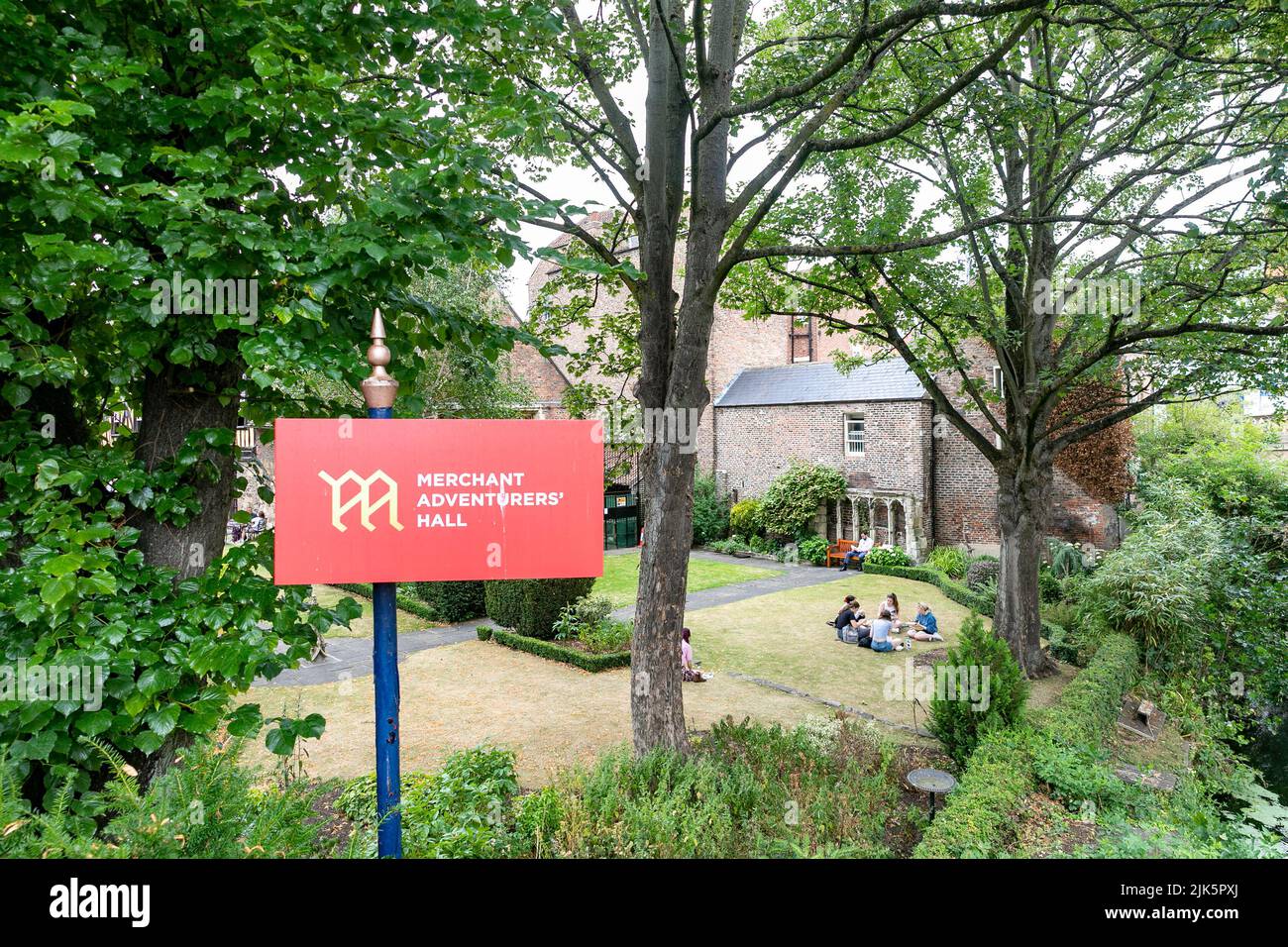 City of York 14. Century Merchant Adventurers Hall Building, ein denkmalgeschütztes guildhall, Yorkshire, England, Sommer 2022, der 1. Klasse Stockfoto