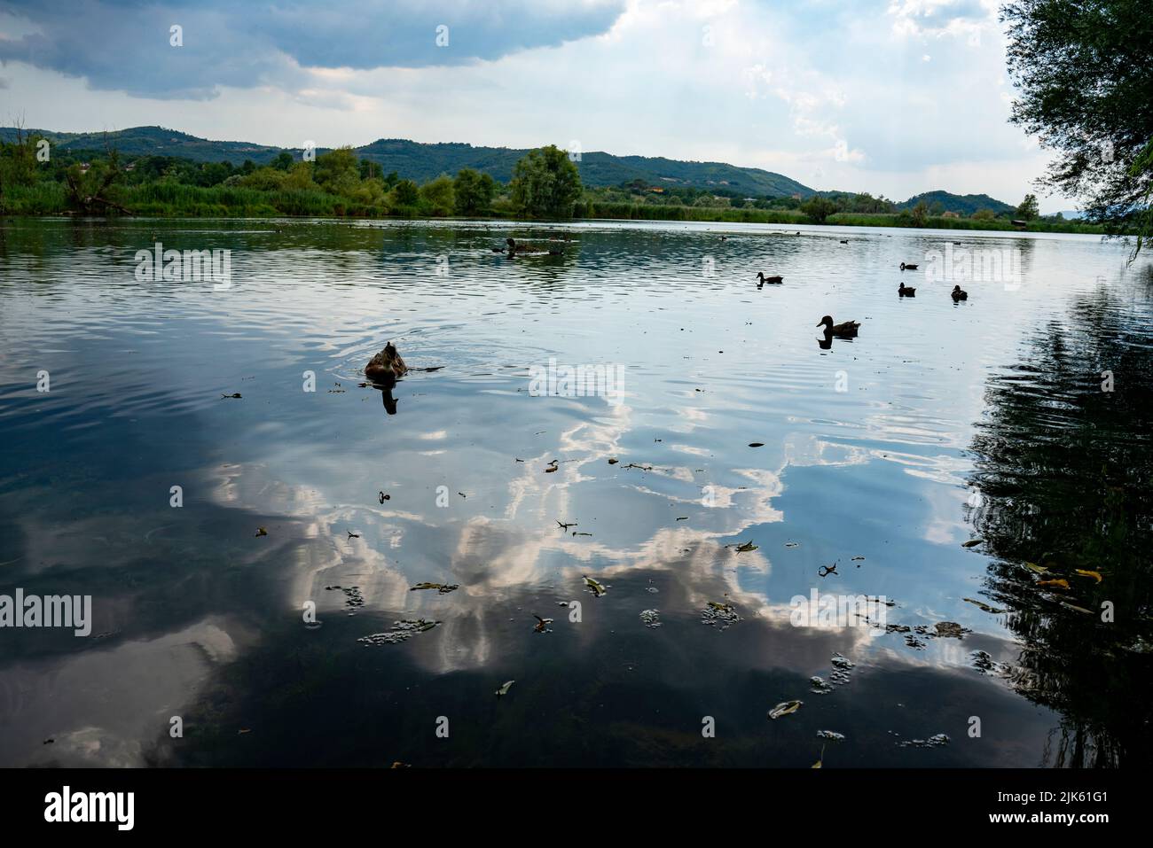 Lago di Posta Fiberno, Italien Stockfoto