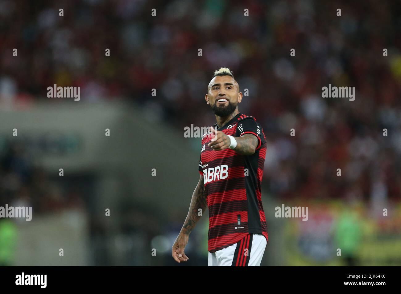 Arturo Vidal do Flamengo, durante a partida entre Flamengo e Atlético Goianiense, pela 20ª rodada do Campeonato Brasileiro Série A 2022, no Estádio do Maracanã, neste sábado 30. Stockfoto