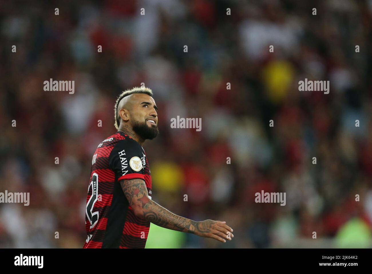 Arturo Vidal do Flamengo, durante a partida entre Flamengo e Atlético Goianiense, pela 20ª rodada do Campeonato Brasileiro Série A 2022, no Estádio do Maracanã, neste sábado 30. Stockfoto