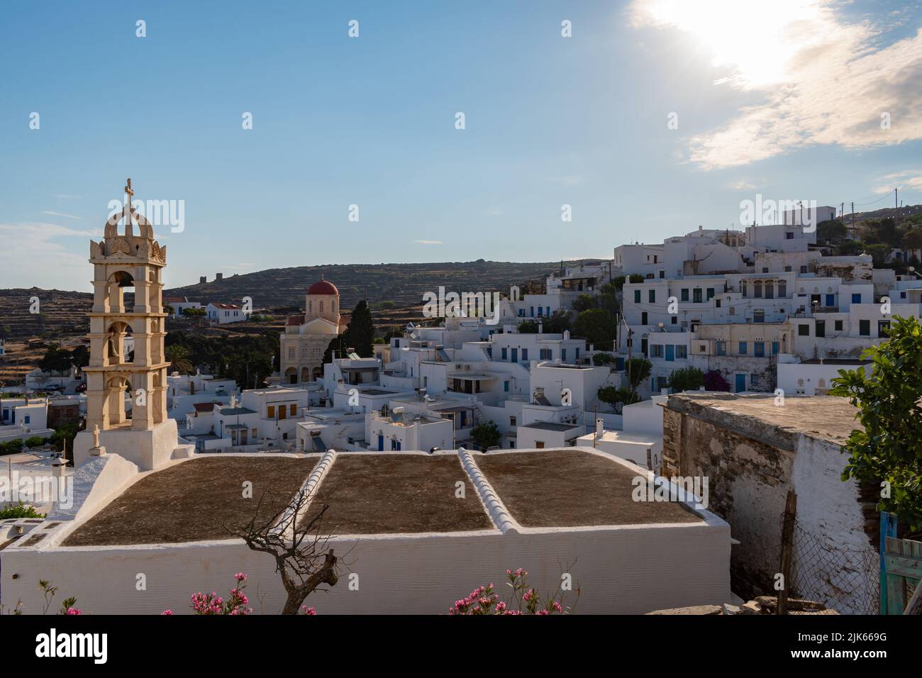 Pyrgos (Panormos) Dorf auf der Insel Tinos, Griechenland Stockfoto