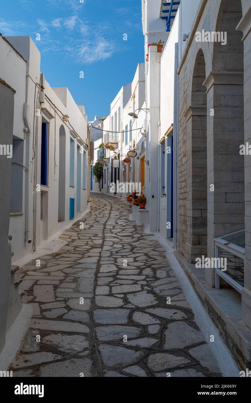 Pyrgos (Panormos) Dorf auf der Insel Tinos, Griechenland Stockfoto