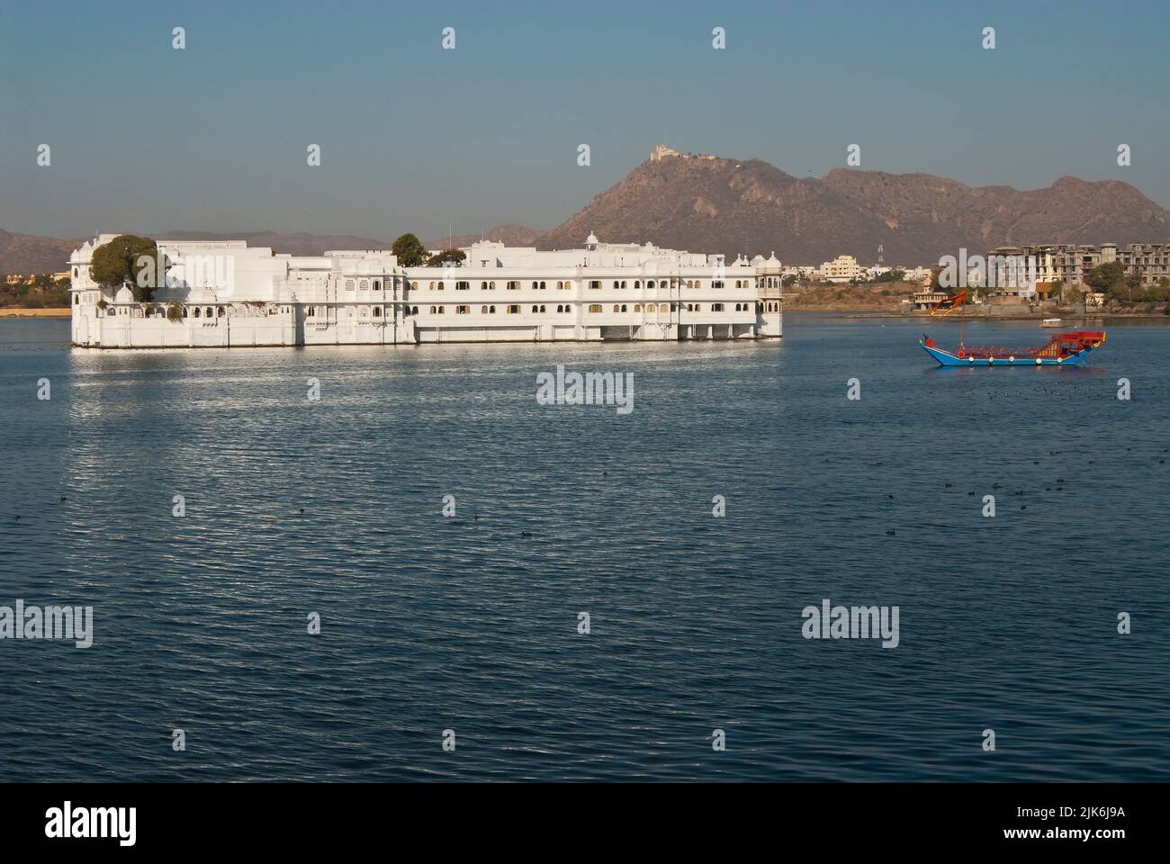 Taj Lake Palace, Lake Pichola, Udaipur, Rajasthan Staat Indien Stockfoto