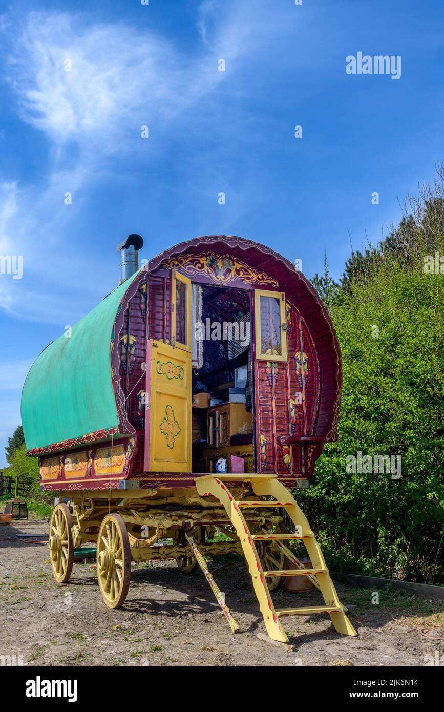 Eine Roma-Zigeunerkarawane Stockfoto