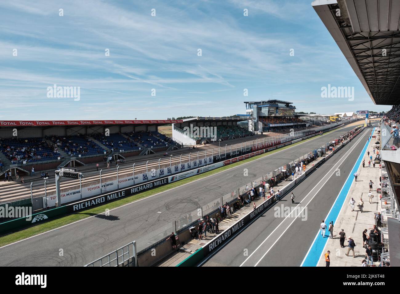 Überblick über die Rennstrecke von Le Mans Stockfoto
