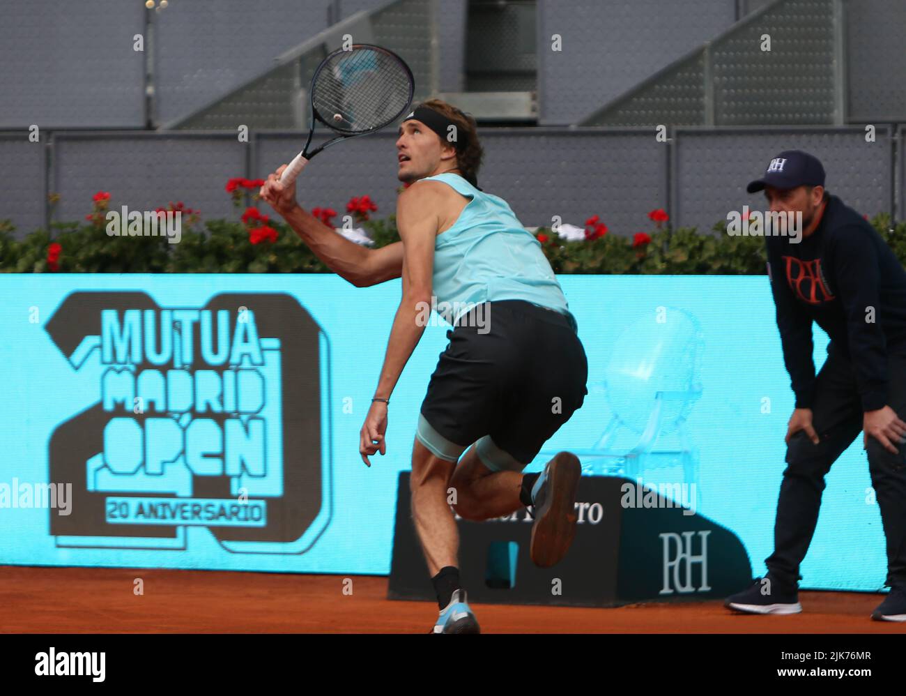 Alexander Zverev aus Deutschland beim Tennisturnier Mutua Madrid Open 2022 am 4. Mai 2022 im
