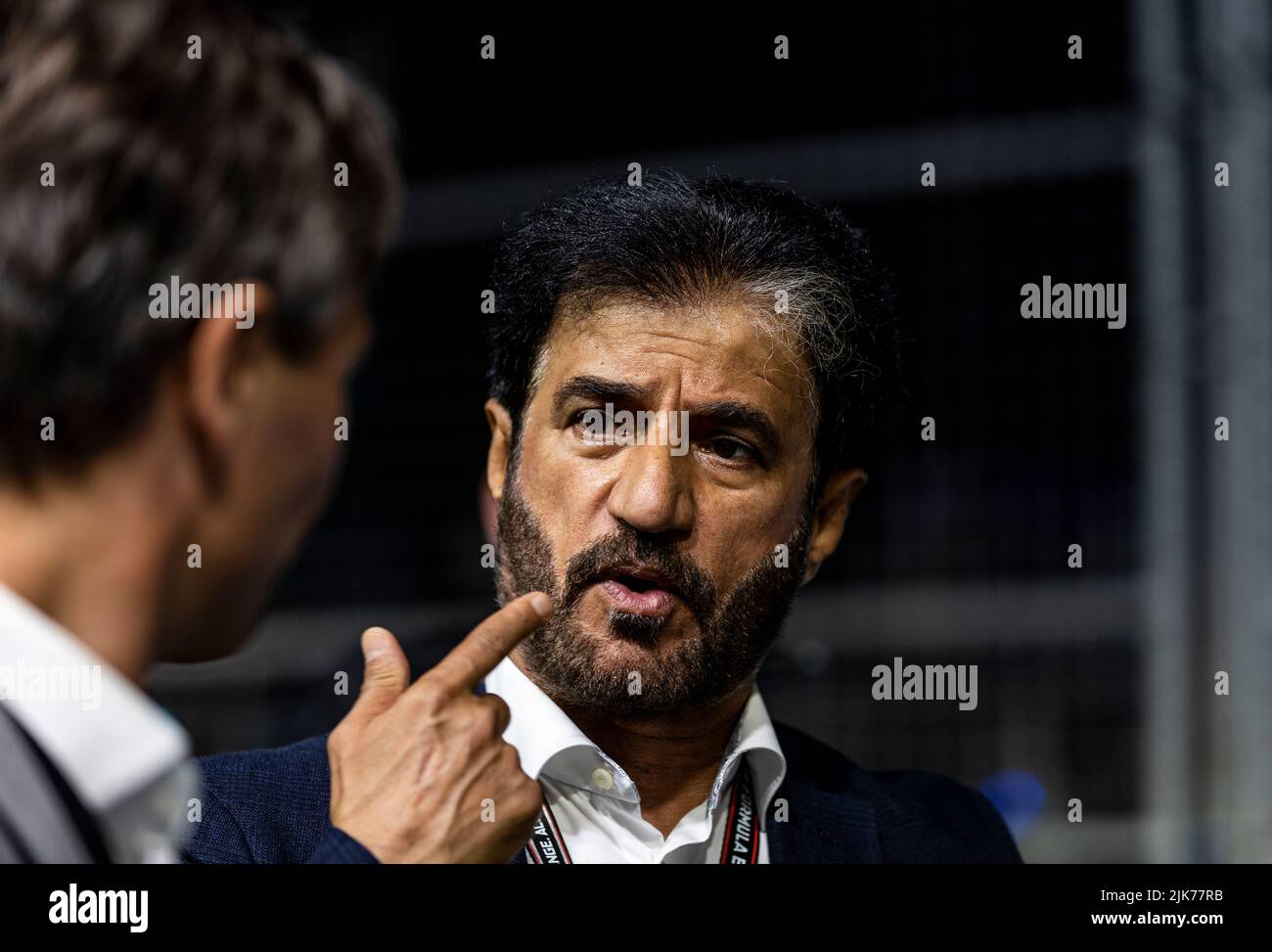 Mohammed bin Sulayem, Präsident der FIA, war vor dem Rennen beim SABIC London EPrix 2022 auf