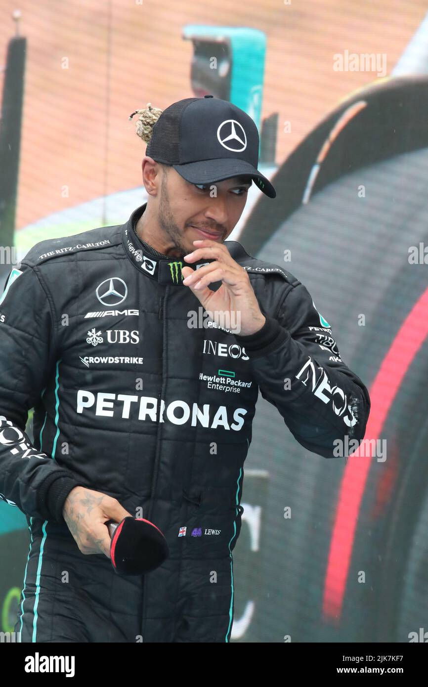 MOGYOROD, BUDAPEST, Ungarn. 31.. Juli 2022. PODIUM, Zweiter Platz #44, Lewis HAMILTON, GBR, Mercedes AMG F1 Team, Formel 1, F1 Grand Prix - Formel 1 Ungarn - Formel 1 - 31. JULY2022 Uhr Hungaroring, - Honorarpflichtiges Foto, Honorarhaftbar, Copyright © THILL Arthur/ATPimages (THILL Arthur/ATP/SPP) Kredit: SPP Sport Pressefoto. /Alamy Live News Stockfoto