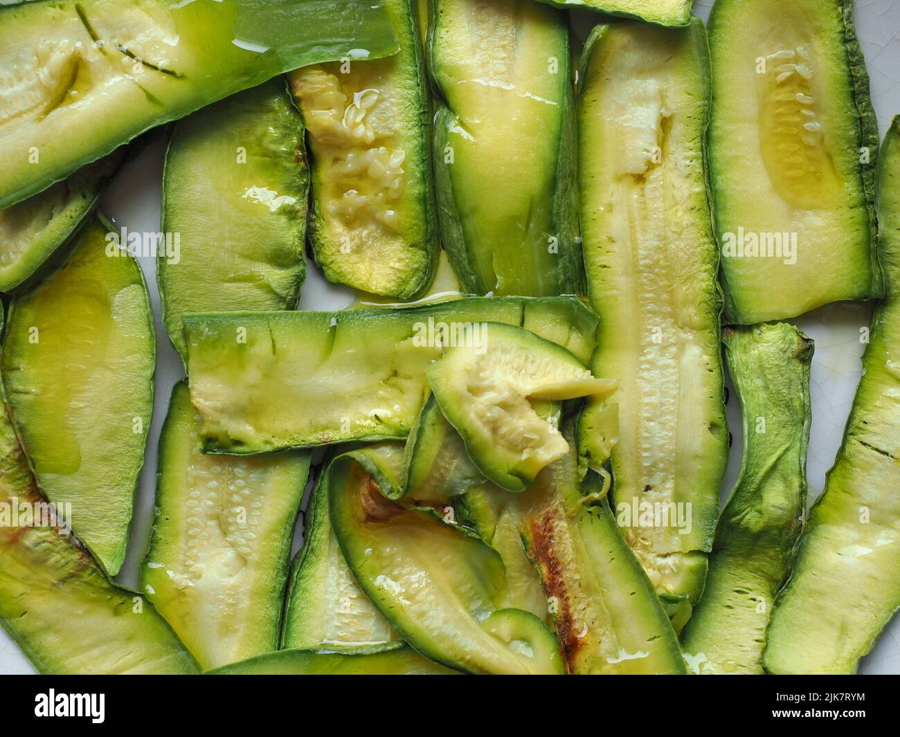 Zucchini aka Zucchini Gemüse vegetarisches Essen nützlich als Hintergrund Stockfoto