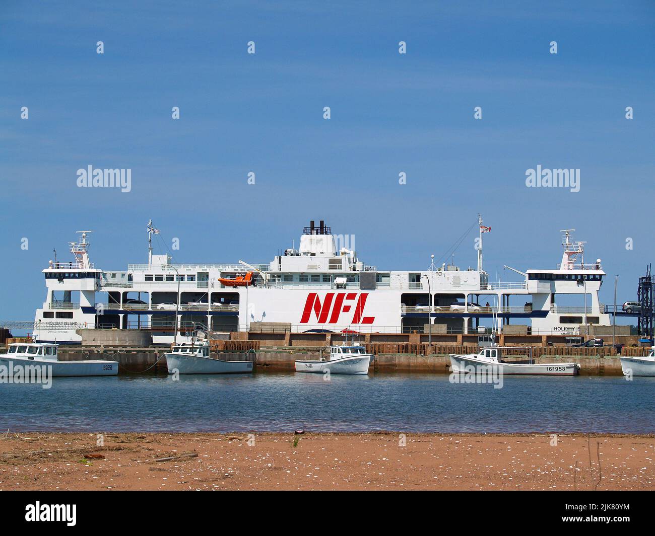 Northumberland Ferry bei Wood Islands, PEI Stockfoto