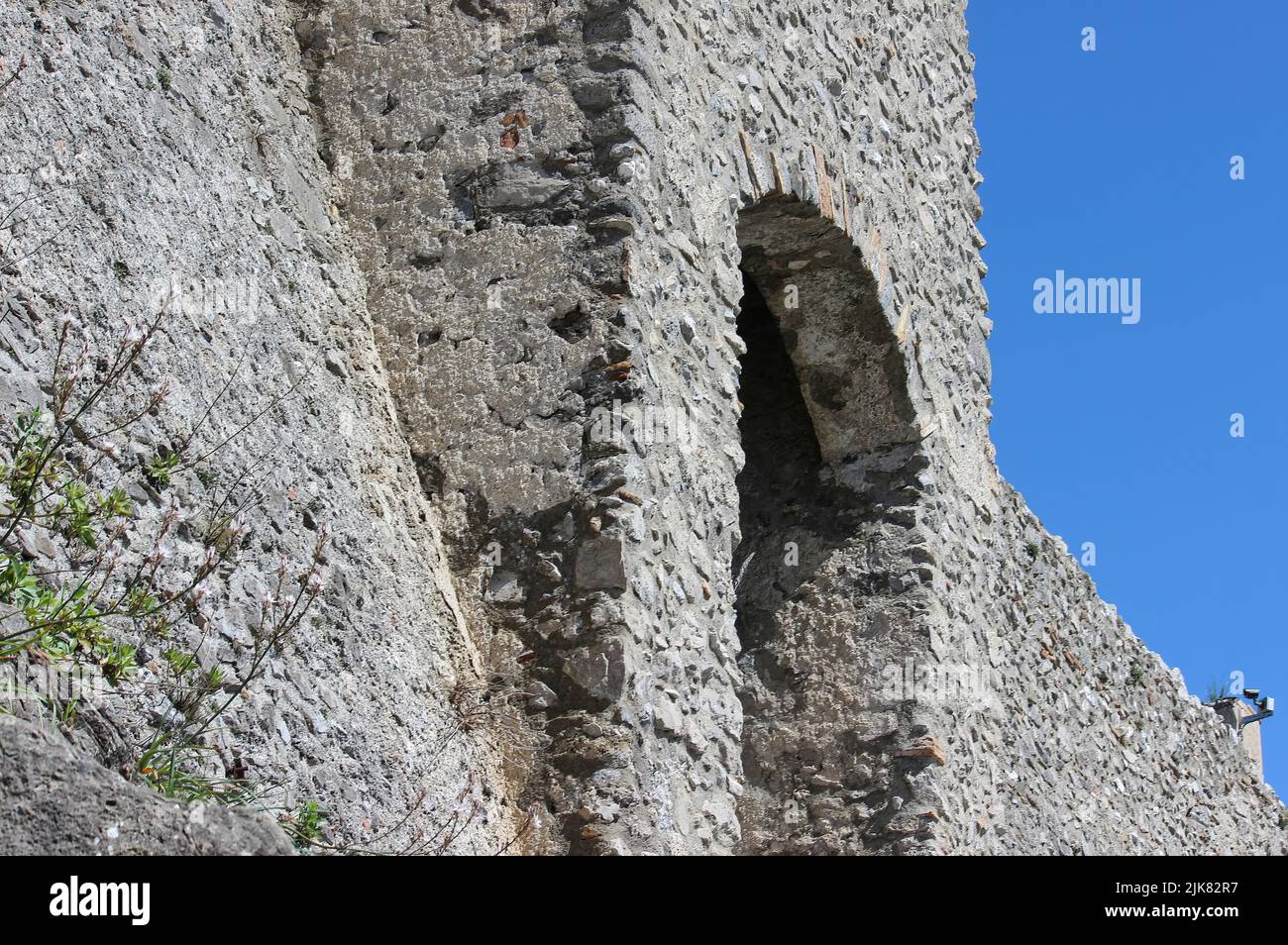 Salerno, Kampanien, Italien, Langobardenburg von Arechi. Stockfoto