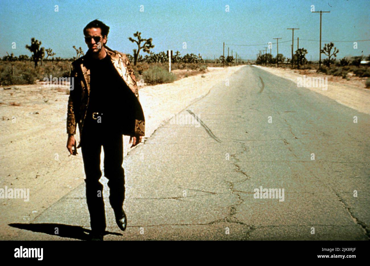 Nicolas Cage Film: Wild at Heart (USA 1990) Charaktere: Seemann Ripley / Literaturverfilmung (nach dem Buch von Barry Gifford) Regie: David Lynch 19 May 1990 **WARNUNG** Dieses Foto ist nur für den redaktionellen Gebrauch bestimmt und unterliegt dem Copyright von POLYGRAM FILMUNTERHALTUNG und/oder dem Fotografen, der von der Film- oder Produktionsfirma beauftragt wurde und kann nur durch Publikationen im Zusammenhang mit der Bewerbung des oben genannten Films reproduziert werden. Eine obligatorische Gutschrift für DIE VON POLYGRAM GEFILMTE UNTERHALTUNG ist erforderlich. Der Fotograf sollte auch bei Bekanntwerden des Fotos gutgeschrieben werden. Ohne Writ kann keine kommerzielle Nutzung gewährt werden Stockfoto