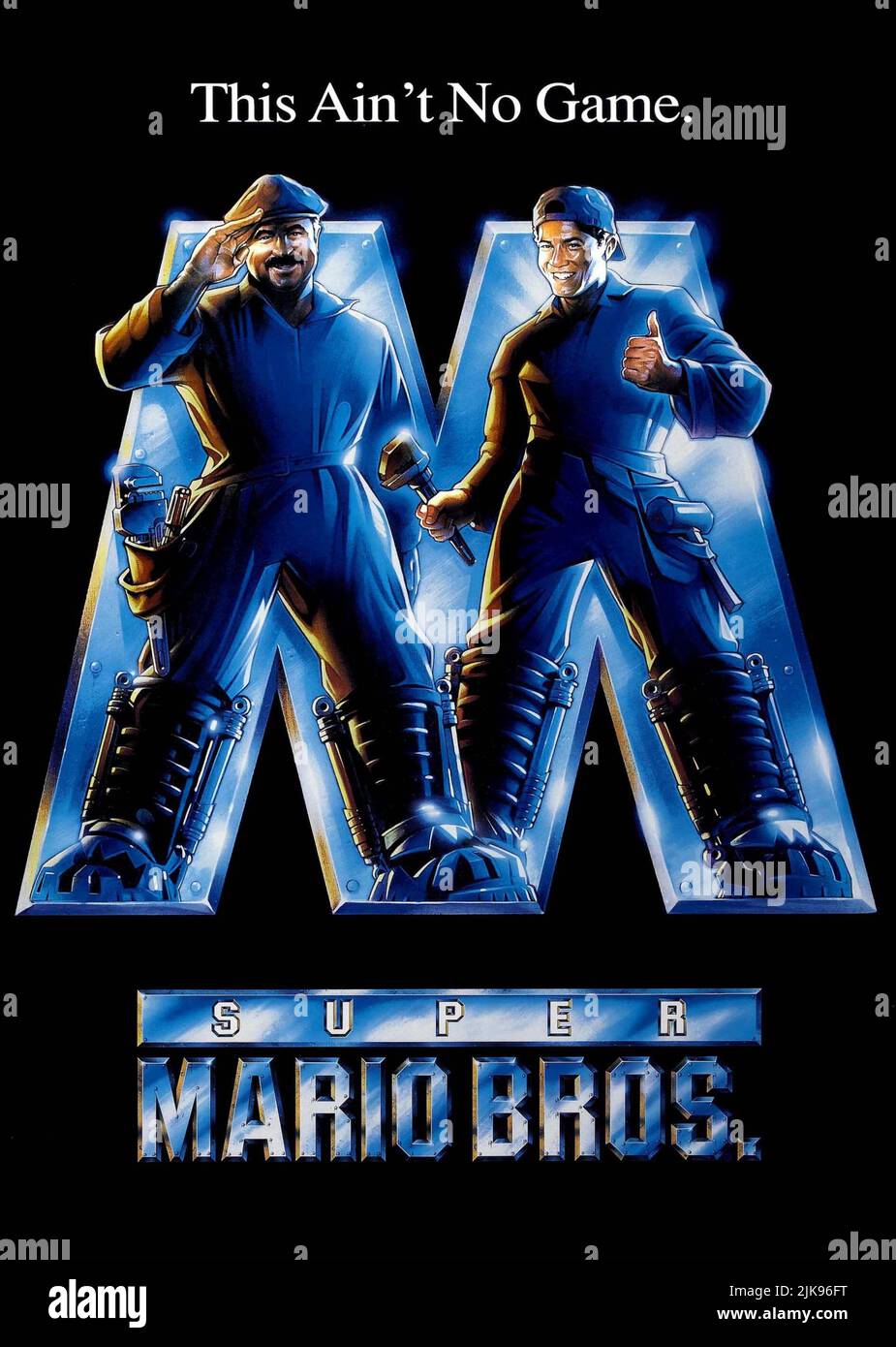 Film Poster Film: Super Mario Bros. (1992) Regie: Annabel Jankel 28 May 1993 **WARNUNG** Dieses Foto ist nur für den redaktionellen Gebrauch bestimmt und unterliegt dem Copyright von ALLIIERTEN FILMEMACHERN und/oder dem von der Film- oder Produktionsfirma beauftragten Fotografen.Es kann nur von Publikationen im Zusammenhang mit der Bewerbung des oben genannten Films reproduziert werden. Eine obligatorische Gutschrift für ALLIIERTE FILMEMACHER ist erforderlich. Der Fotograf sollte auch bei Bekanntwerden des Fotos gutgeschrieben werden. Ohne schriftliche Genehmigung der Film Company kann keine kommerzielle Nutzung gewährt werden. Stockfoto