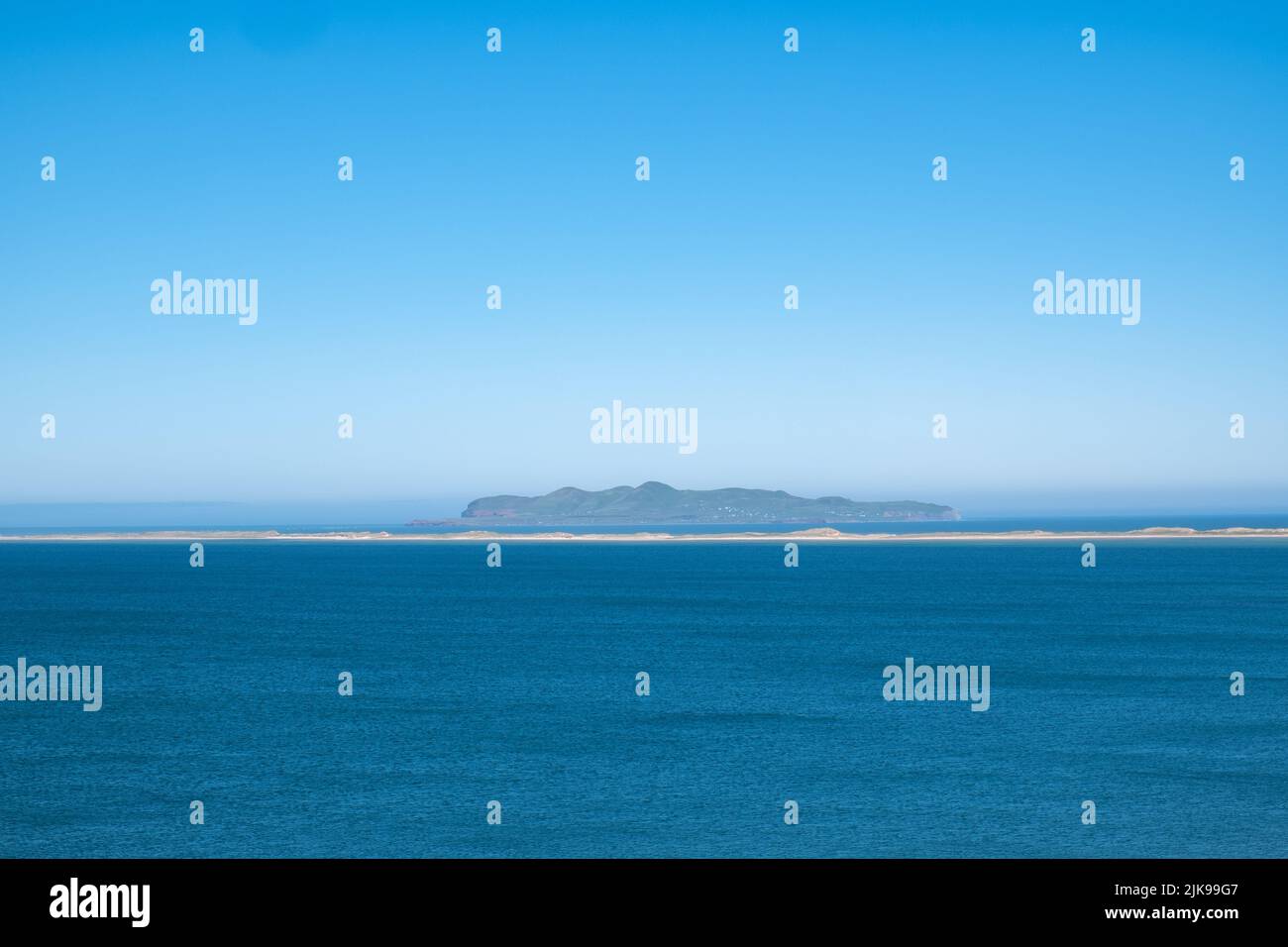 Entry Island von Havre-Aubert aus gesehen Stockfoto