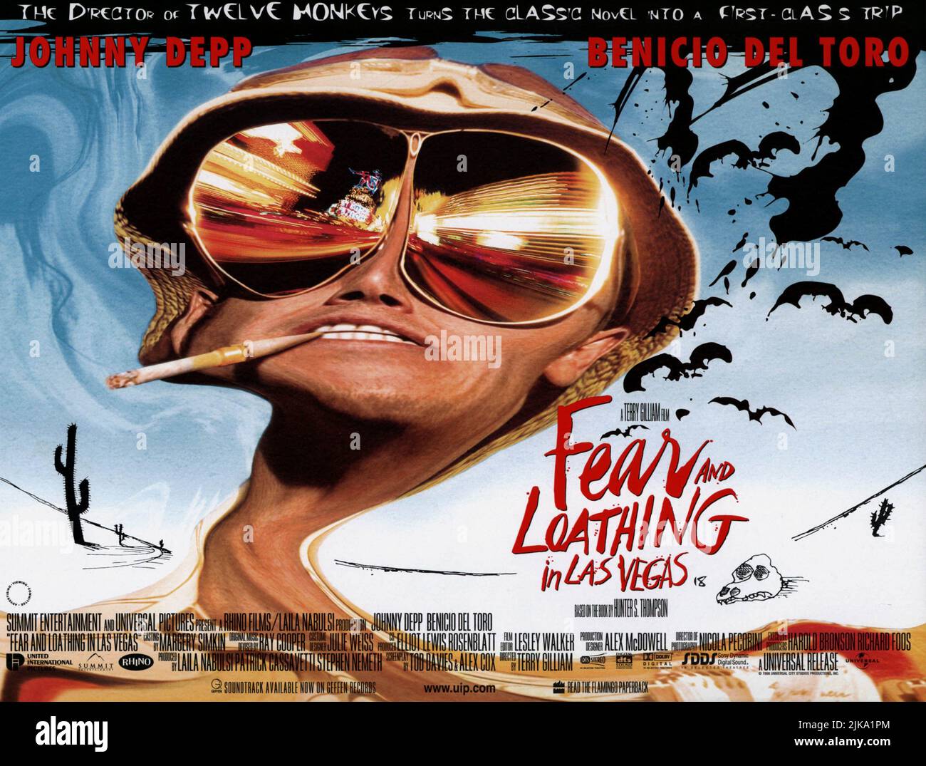 Johnny Depp Film Poster Film: Fear And Loathing In Las Vegas (1996) Regie:  Terry Gilliam 15. Mai 1998 **WARNUNG** Dieses Foto ist nur für  redaktionelle Zwecke bestimmt und unterliegt dem Copyright von