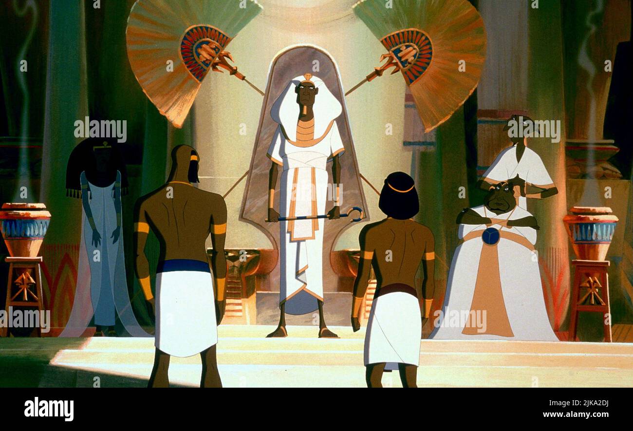 Rameses, Pharoah Seti & Moses Film: The Prince of Egypt (USA 1998) Charaktere: Rameses, & Moses Regie: Brenda Chapman, Steve Hickner & Simon Wells, Regie: B Chapman, S Hickner, S Wells 16 December 1998 **WARNUNG** Dieses Foto ist nur für redaktionelle Verwendung bestimmt und unterliegt dem Copyright von DREAMWORKS ANIMATION und/oder des Fotografen, der von der Film- oder Produktionsfirma beauftragt wurde, und kann nur durch Publikationen im Zusammenhang mit der Bewerbung des oben genannten Films reproduziert werden. Eine obligatorische Gutschrift für DIE DREAMWORKS-ANIMATION ist erforderlich. Der Fotograf sollte auch bei Bekanntwerden des Fotos gutgeschrieben werden. Keine kommerzielle Nutzung möglich Stockfoto