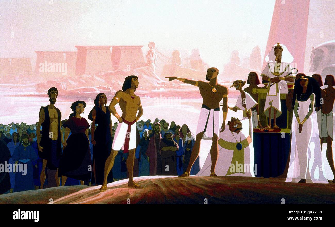 Aaron, Moses, Rameses & Seti Film: The Prince of Egypt (USA 1998) Charaktere: Aaron,Moses,Rameses & Regie: Brenda Chapman, Steve Hickner & Simon Wells, Regie: B Chapman, S Hickner, S Wells 16 December 1998 **WARNUNG** Dieses Foto ist nur für redaktionelle Verwendung bestimmt und unterliegt dem Copyright von DREAMWORKS ANIMATION und/oder des Fotografen, der von der Film- oder Produktionsfirma beauftragt wurde, und kann nur durch Publikationen im Zusammenhang mit der Bewerbung des oben genannten Films reproduziert werden. Eine obligatorische Gutschrift für DIE DREAMWORKS-ANIMATION ist erforderlich. Der Fotograf sollte auch bei Bekanntwerden des Fotos gutgeschrieben werden. Keine kommerzielle Nutzung Stockfoto