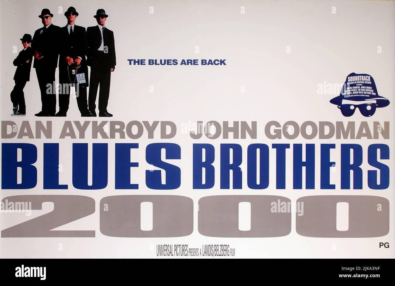 J. Evan Bonifant, John Goodman, Dan Aykroyd & Joe Morton Poster Film: Blues Brothers 2000 (1997) Charaktere: Buster,Mighty Mack McTeer,Elwood Blues & Regie: John Landis 06 February 1998 **WARNUNG** Dieses Foto ist nur für redaktionelle Verwendung bestimmt und unterliegt dem Copyright von UNIVERSAL-BILDERN und/oder dem Fotografen, der von der Film- oder Produktionsfirma beauftragt wurde und darf nur von Publikationen im Zusammenhang mit der Bewerbung des oben genannten Films reproduziert werden. Eine obligatorische Gutschrift für UNIVERSELLE BILDER ist erforderlich. Der Fotograf sollte auch bei Bekanntwerden des Fotos gutgeschrieben werden. Ohne kann keine kommerzielle Nutzung gewährt werden Stockfoto